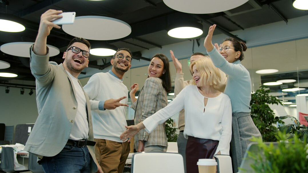healthy office team