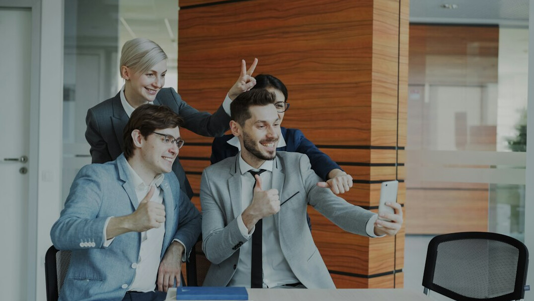 successful business team celebrating