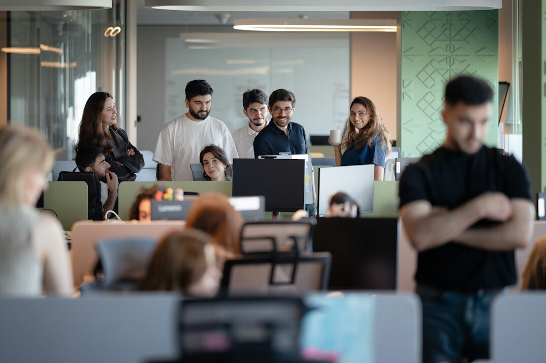 group yoga in corporate office